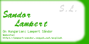 sandor lampert business card